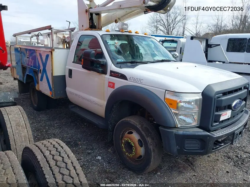 2012 Ford F-450 Chassis Xl VIN: 1FDUF4GY0CEC72036 Lot: 44620250