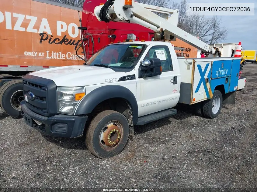2012 Ford F-450 Chassis Xl VIN: 1FDUF4GY0CEC72036 Lot: 44620250