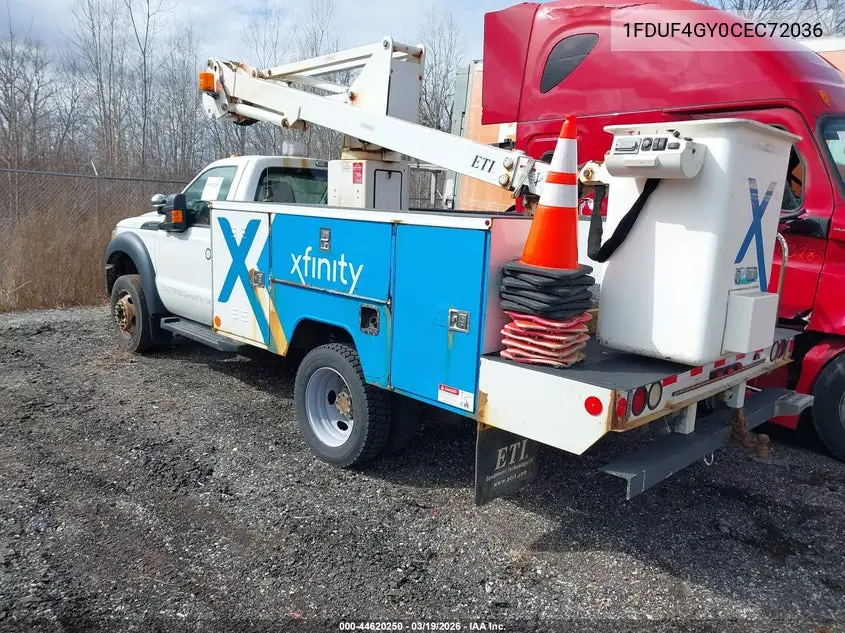 2012 Ford F-450 Chassis Xl VIN: 1FDUF4GY0CEC72036 Lot: 44620250