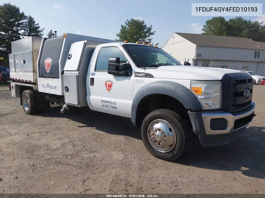 2015 Ford F-450 Chassis Xl/Xlt VIN: 1FDUF4GY4FED10193 Lot: 45444239