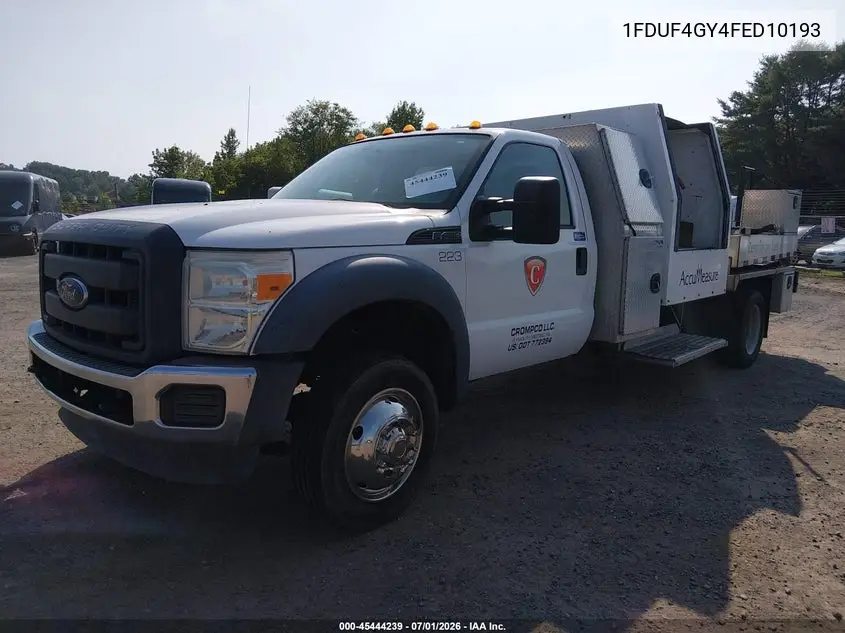 2015 Ford F-450 Chassis Xl/Xlt VIN: 1FDUF4GY4FED10193 Lot: 45444239
