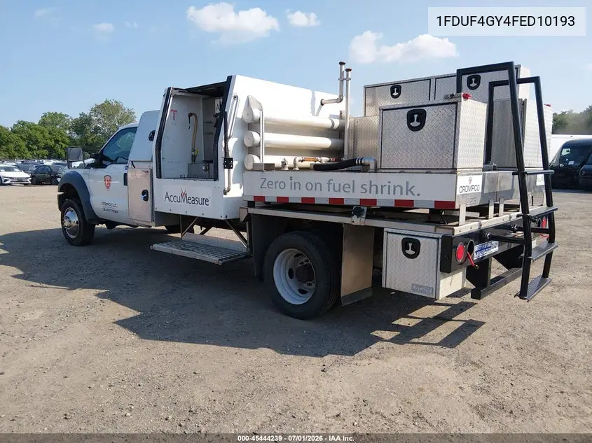 2015 Ford F-450 Chassis Xl/Xlt VIN: 1FDUF4GY4FED10193 Lot: 45444239
