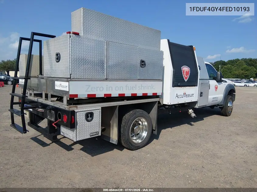 2015 Ford F-450 Chassis Xl/Xlt VIN: 1FDUF4GY4FED10193 Lot: 45444239