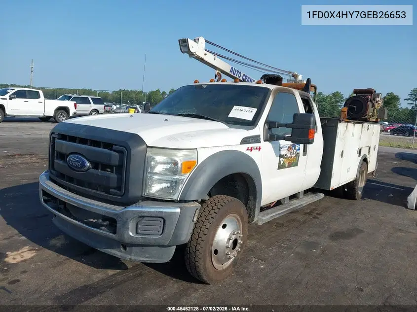 2016 Ford F-450 Chassis Xl VIN: 1FD0X4HY7GEB26653 Lot: 45462128