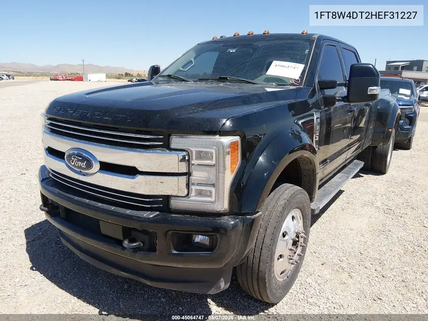 2017 Ford F-450 Lariat VIN: 1FT8W4DT2HEF31227 Lot: 45064747