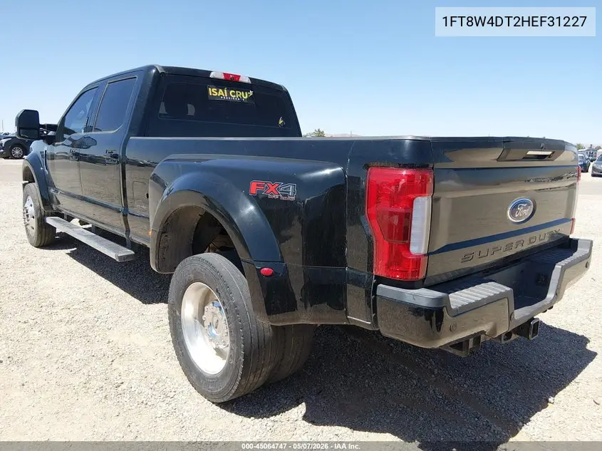 2017 Ford F-450 Lariat VIN: 1FT8W4DT2HEF31227 Lot: 45064747