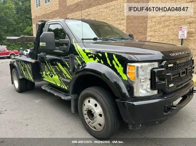 2017 Ford F-450 Chassis Xlt VIN: 1FDUF4GT0HDA04847 Lot: 45513575