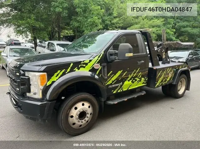 2017 Ford F-450 Chassis Xlt VIN: 1FDUF4GT0HDA04847 Lot: 45513575