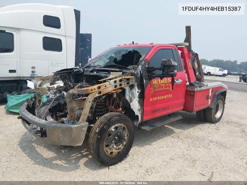 2017 Ford F-450 Chassis Xlt VIN: 1FDUF4HY4HEB15387 Lot: 45622215