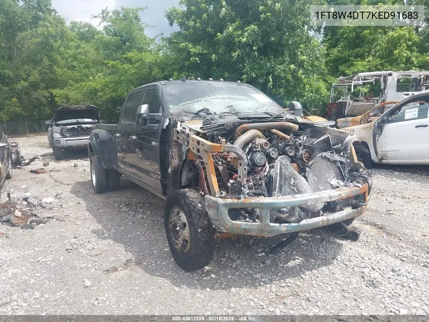 2019 Ford F-450 Platinum VIN: 1FT8W4DT7KED91683 Lot: 45612359