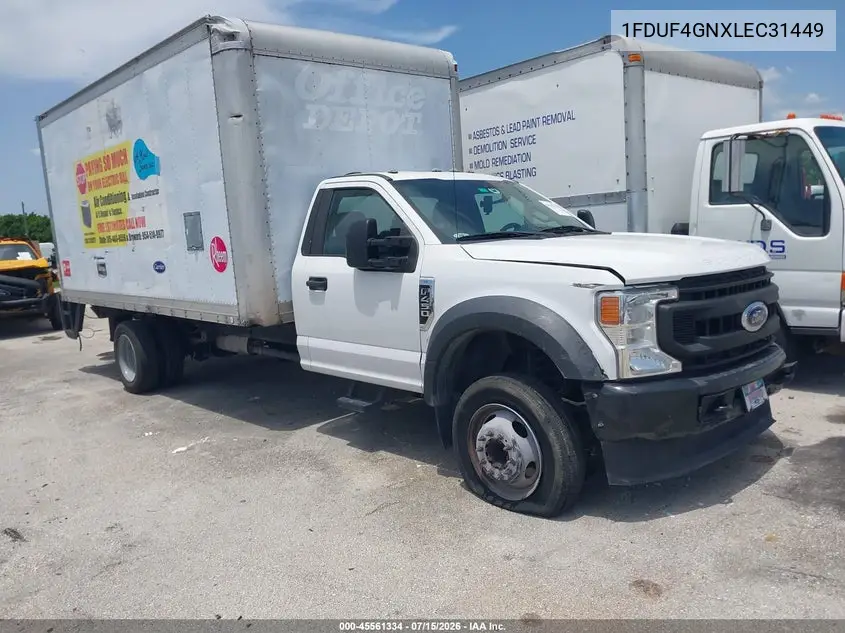 2020 Ford F-450 Chassis Xl/Xlt VIN: 1FDUF4GNXLEC31449 Lot: 45561334
