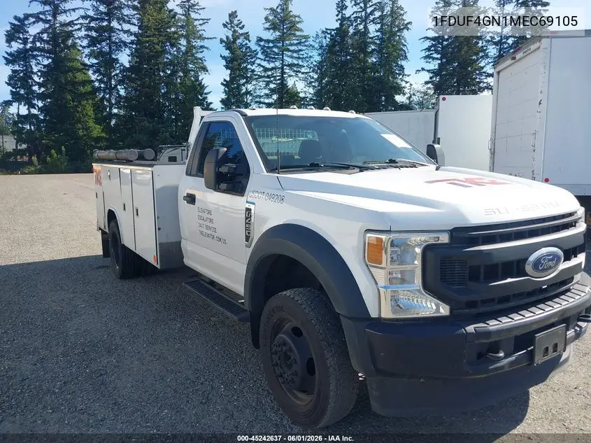 2021 Ford F-450 Chassis Xl VIN: 1FDUF4GN1MEC69105 Lot: 45242637