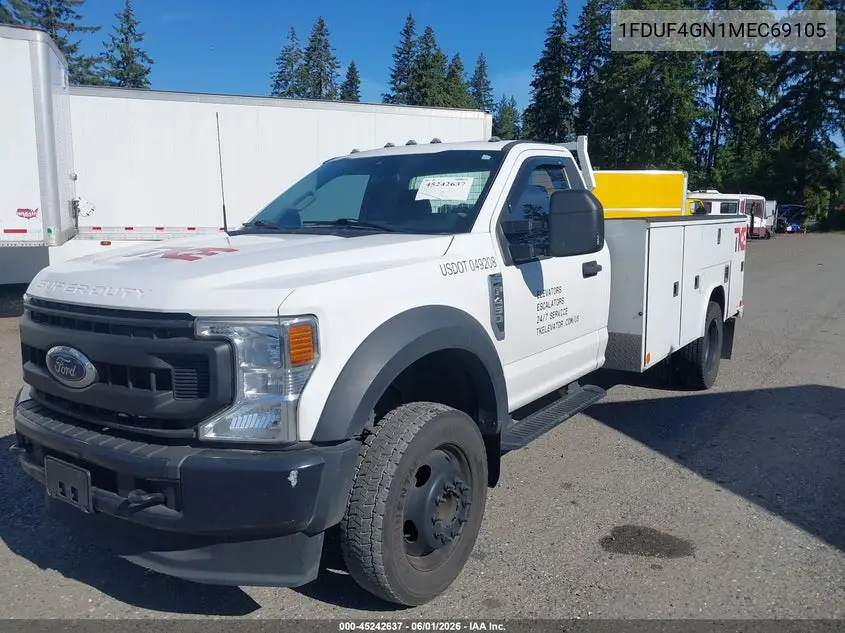 2021 Ford F-450 Chassis Xl VIN: 1FDUF4GN1MEC69105 Lot: 45242637
