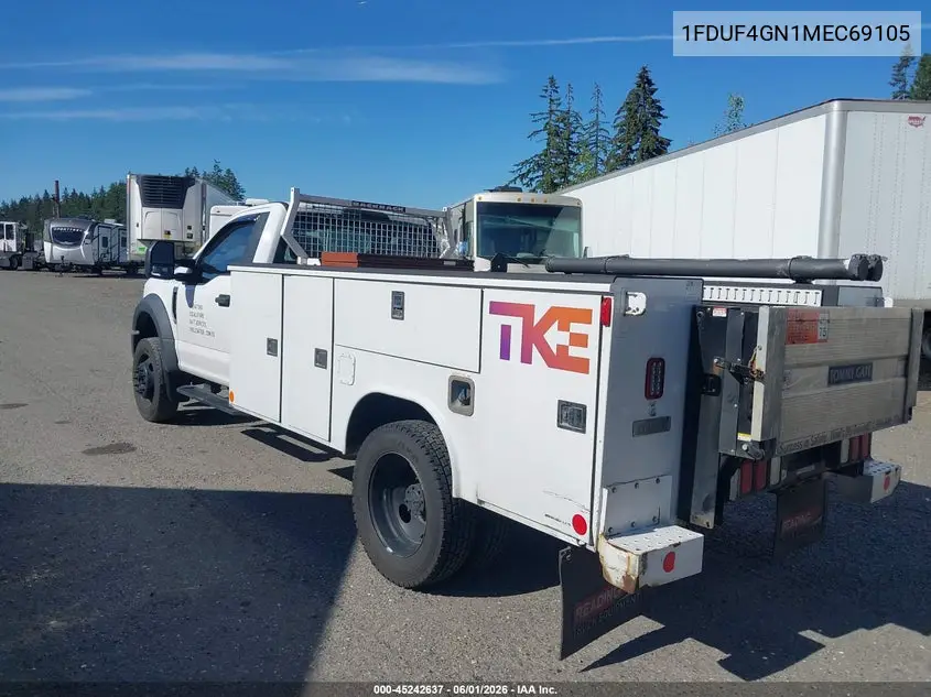 2021 Ford F-450 Chassis Xl VIN: 1FDUF4GN1MEC69105 Lot: 45242637