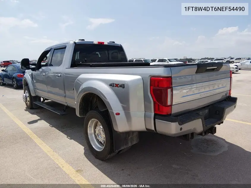 2022 Ford F-450 Platinum VIN: 1FT8W4DT6NEF54490 Lot: 45264890