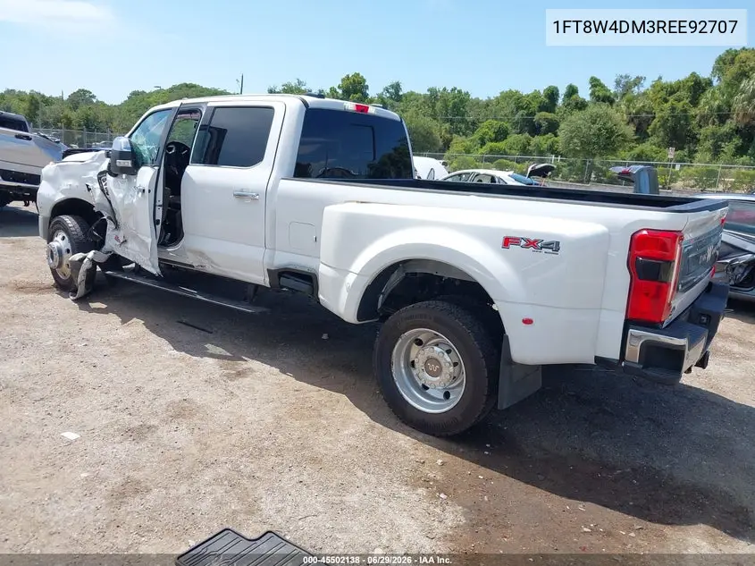 2024 Ford F-450 King Ranch/Lariat/Limited/Platinum/Xl/Xlt VIN: 1FT8W4DM3REE92707 Lot: 45636166