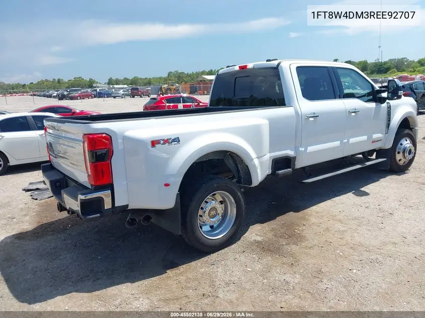 2024 Ford F-450 King Ranch/Lariat/Limited/Platinum/Xl/Xlt VIN: 1FT8W4DM3REE92707 Lot: 45636166
