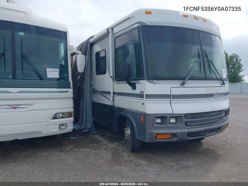 2000 Ford F550 Super Duty Stripped Chass VIN: 1FCNF53S6Y0A07335 Lot: 44150364