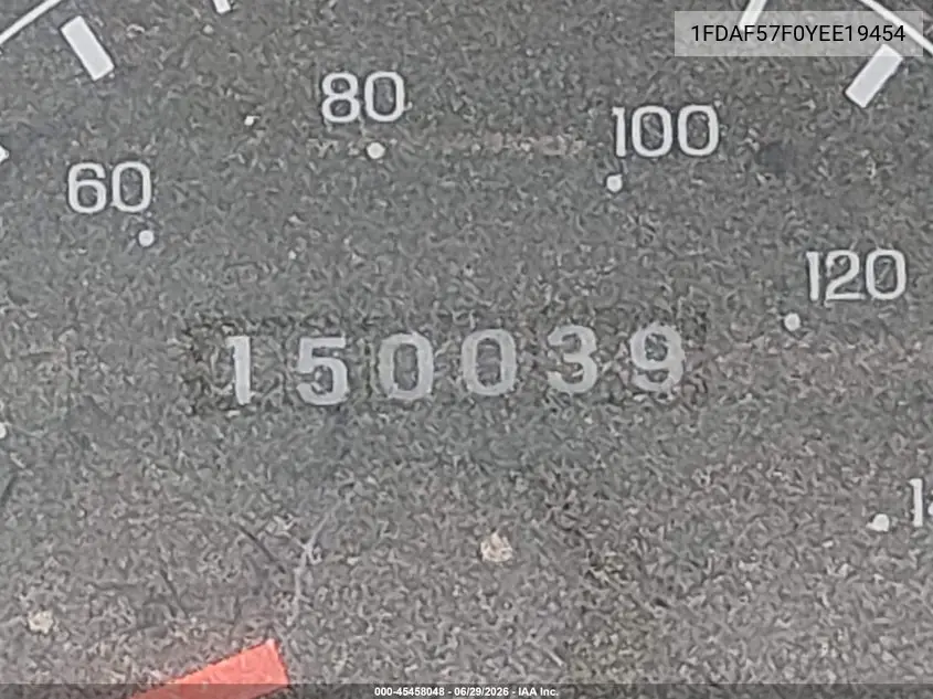 2000 Ford F-550 Lariat/Xl/Xlt VIN: 1FDAF57F0YEE19454 Lot: 45458048
