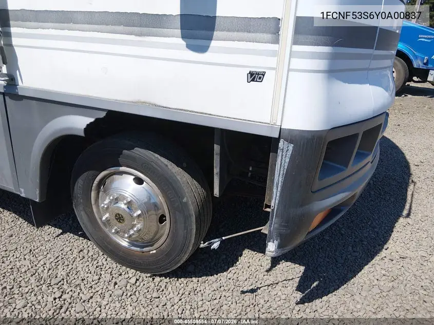 2000 Ford F550 Super Duty Stripped Chass VIN: 1FCNF53S6Y0A00837 Lot: 45509554