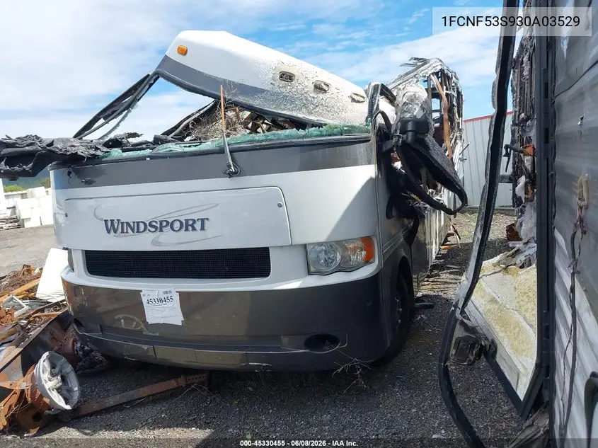 2003 Ford F550 Super Duty Stripped Chass VIN: 1FCNF53S930A03529 Lot: 45330455
