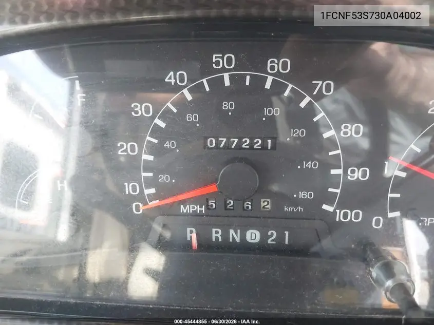 2003 Ford F550 Super Duty Stripped Chass VIN: 1FCNF53S730A04002 Lot: 45444855