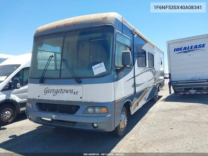 2004 Ford F550 Super Duty Stripped Chass VIN: 1F6NF53SX40A08341 Lot: 45298103
