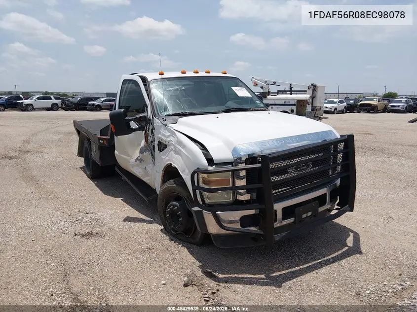 2008 Ford F-550 Chassis Xl/Xlt VIN: 1FDAF56R08EC98078 Lot: 45429539