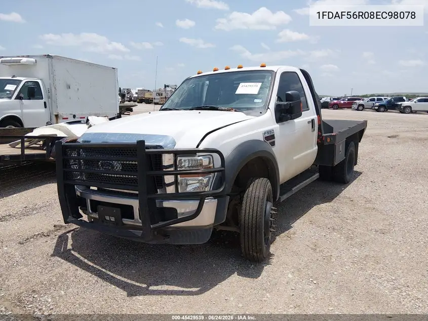 2008 Ford F-550 Chassis Xl/Xlt VIN: 1FDAF56R08EC98078 Lot: 45429539