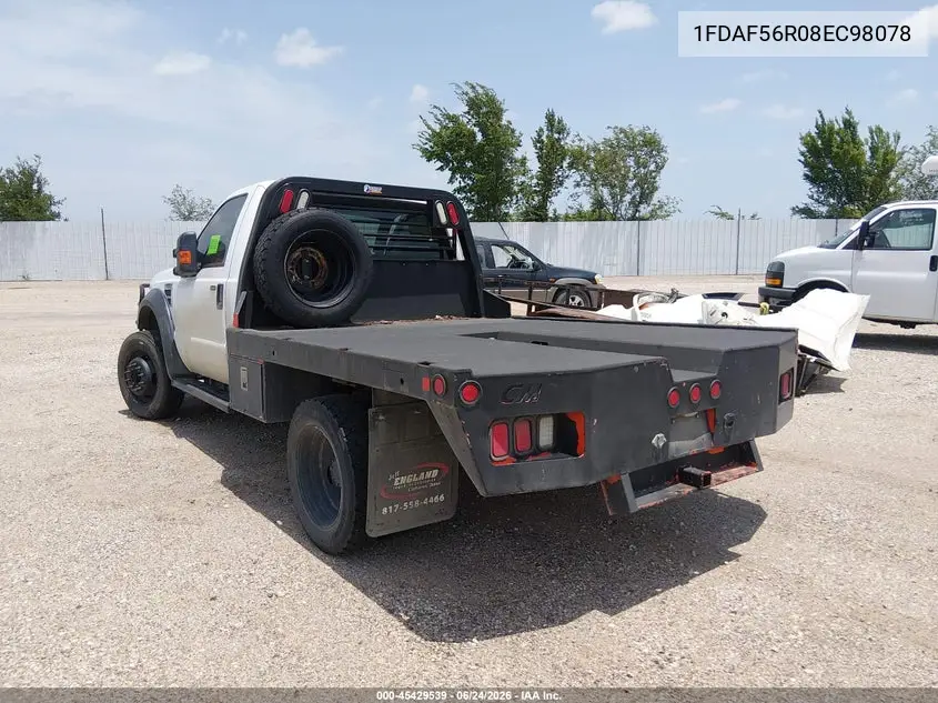 2008 Ford F-550 Chassis Xl/Xlt VIN: 1FDAF56R08EC98078 Lot: 45429539