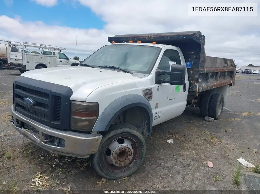 2008 Ford Super Duty F-550 Drw Xl/Xlt VIN: 1FDAF56RX8EA87115 Lot: 45480628