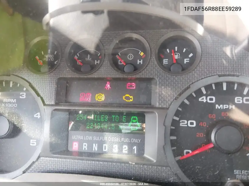 2008 Ford Super Duty F-550 Drw Xl/Xlt VIN: 1FDAF56R88EE59289 Lot: 45550186