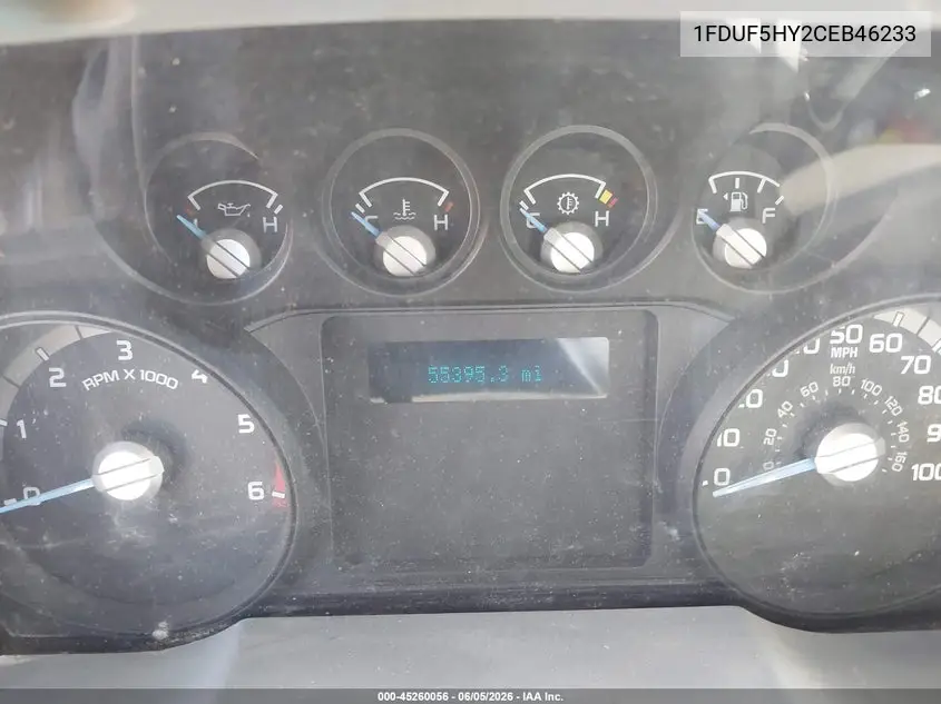 2012 Ford F-550 Chassis Xl VIN: 1FDUF5HY2CEB46233 Lot: 45260056