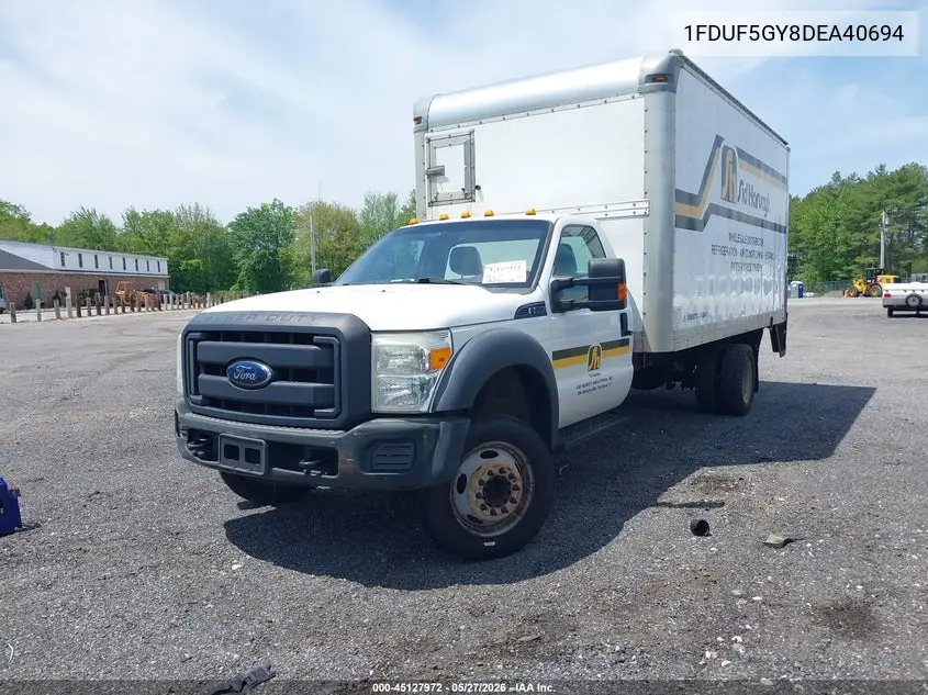 2013 Ford F-550 Chassis Xl VIN: 1FDUF5GY8DEA40694 Lot: 45127972