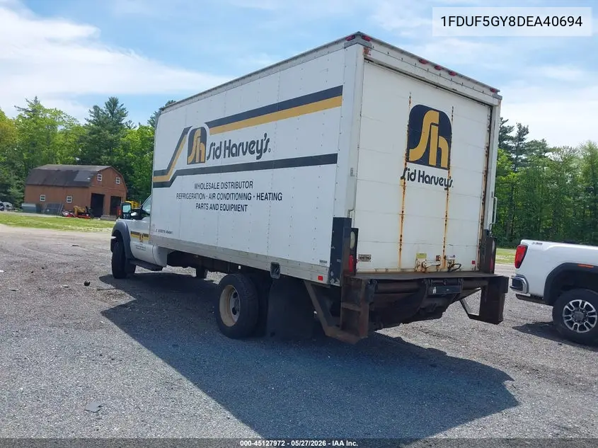 2013 Ford F-550 Chassis Xl VIN: 1FDUF5GY8DEA40694 Lot: 45127972