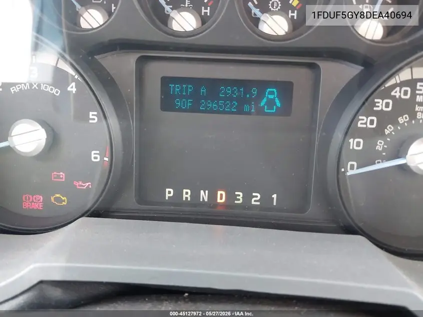 2013 Ford F-550 Chassis Xl VIN: 1FDUF5GY8DEA40694 Lot: 45127972