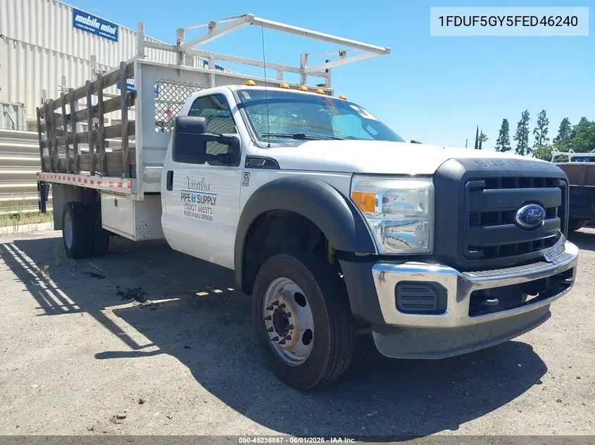 2015 Ford F-550 Chassis Xl VIN: 1FDUF5GY5FED46240 Lot: 45236867