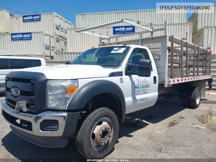 2015 Ford F-550 Chassis Xl VIN: 1FDUF5GY5FED46240 Lot: 45236867