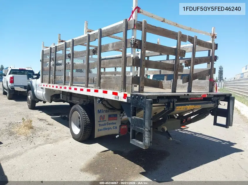 2015 Ford F-550 Chassis Xl VIN: 1FDUF5GY5FED46240 Lot: 45236867