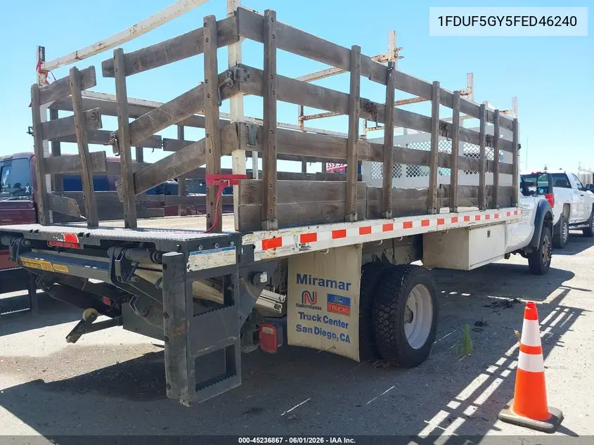 2015 Ford F-550 Chassis Xl VIN: 1FDUF5GY5FED46240 Lot: 45236867