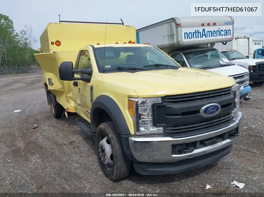 2017 Ford F-550 Chassis Xl VIN: 1FDUF5HT7HED61067 Lot: 45205931