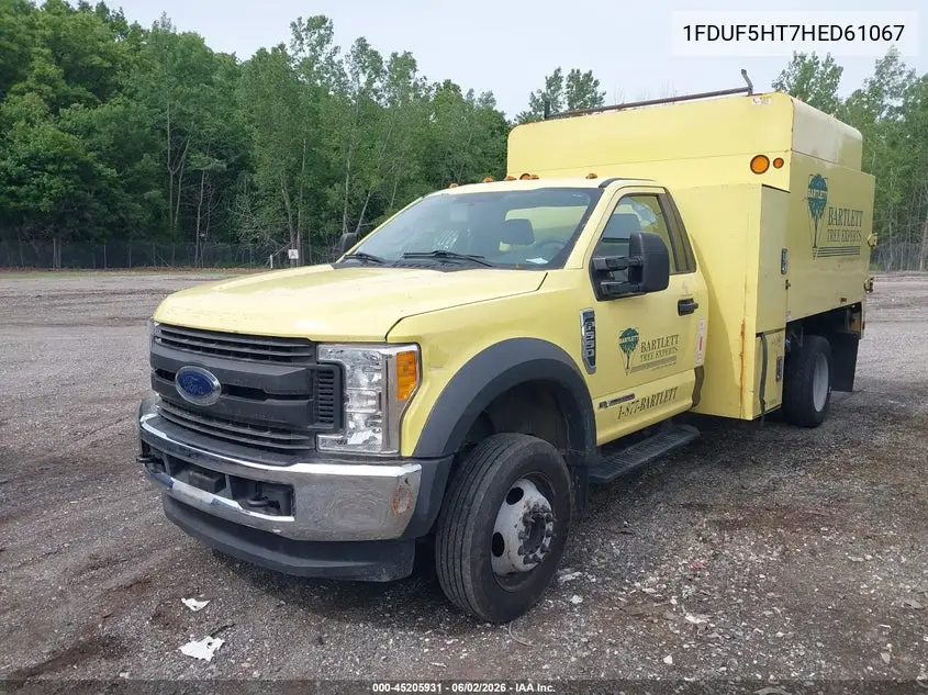 2017 Ford F-550 Chassis Xl VIN: 1FDUF5HT7HED61067 Lot: 45205931