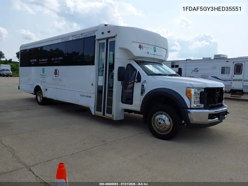 2017 Ford F-550 Chassis Xl/Xlt VIN: 1FDAF5GY3HED35551 Lot: 45680593