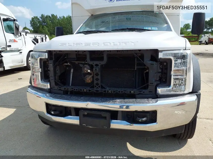 2017 Ford F-550 Chassis Xl/Xlt VIN: 1FDAF5GY3HED35551 Lot: 45680593