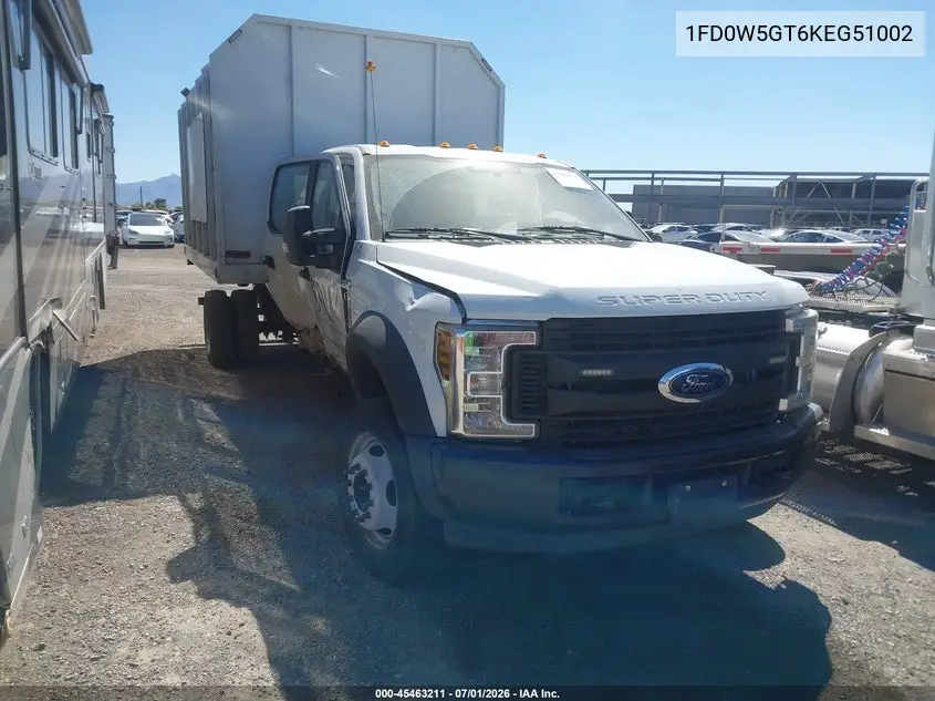 2019 Ford F-550 Chassis Lariat/Xl/Xlt VIN: 1FD0W5GT6KEG51002 Lot: 45463211