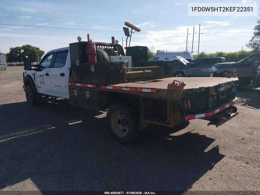 2019 Ford F-550 Chassis Lariat/Xl/Xlt VIN: 1FD0W5HT2KEF22351 Lot: 45504877