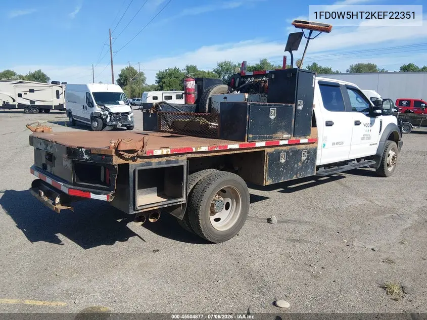 2019 Ford F-550 Chassis Lariat/Xl/Xlt VIN: 1FD0W5HT2KEF22351 Lot: 45504877