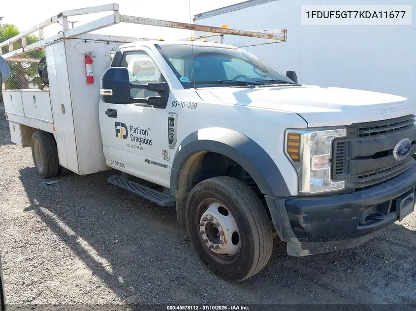 2019 Ford F-550 Chassis Xl VIN: 1FDUF5GT7KDA11677 Lot: 45578112