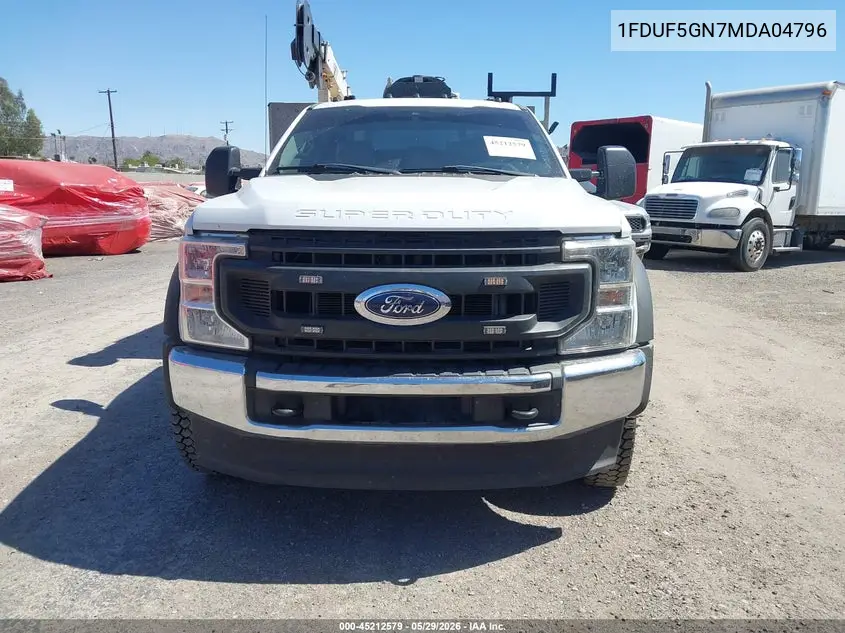2021 Ford F-550 Chassis Xl VIN: 1FDUF5GN7MDA04796 Lot: 45212579