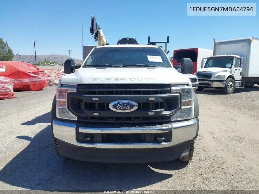 2021 Ford F-550 Chassis Xl VIN: 1FDUF5GN7MDA04796 Lot: 45212579